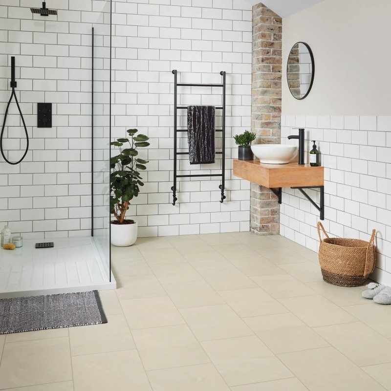Karndean Knight Tile ST18 Ivory Riven Slate