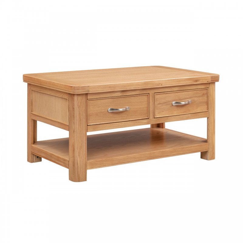 Papaya Chagford Oak  Coffee Table with 2 Drawers