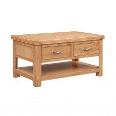 Chagford Oak Coffee Table with 2 Drawers Chagford Oak Coffee Table with 2 Drawers