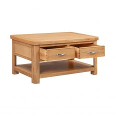 Chagford Oak Coffee Table with 2 Drawers Chagford Oak Coffee Table with 2 Drawers