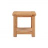 Papaya Chagford Oak  Lamp Table with Shelf