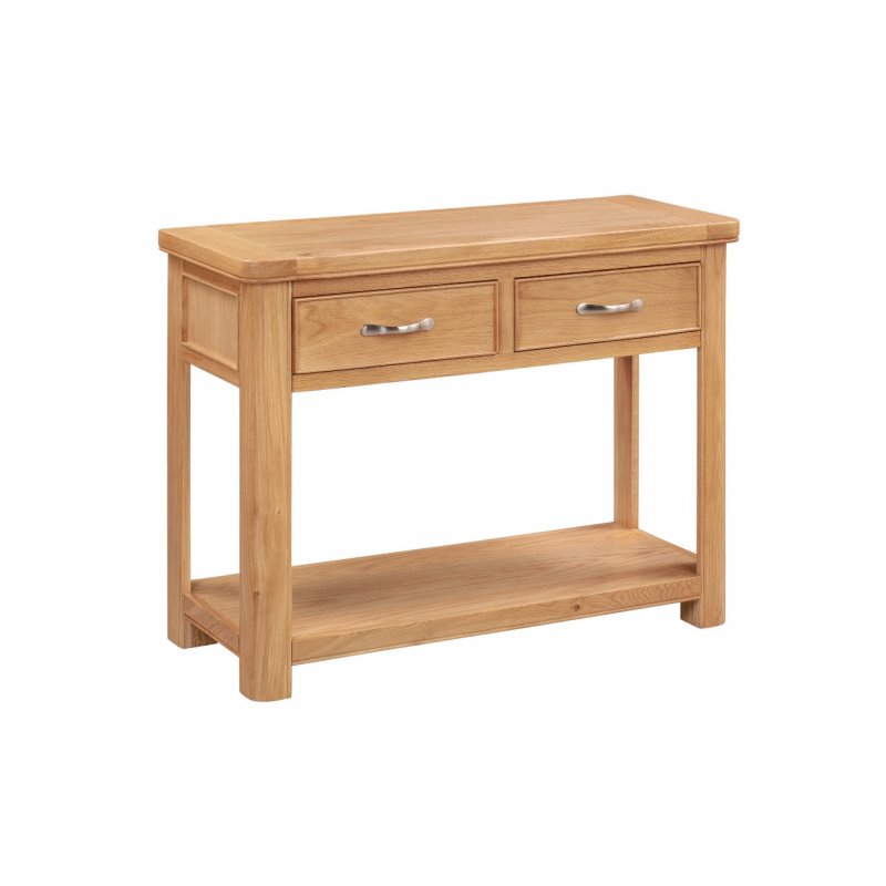 Papaya Chagford Oak  Console Table with 2 Drawers