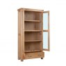 Papaya Chagford Oak  Display Cabinet with Glass Doors