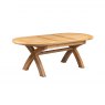 Papaya Chagford Oak 180cm Oval Cross Leg Extending Dining Table