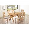 Papaya Chagford Oak 180cm Oval Cross Leg Extending Dining Table