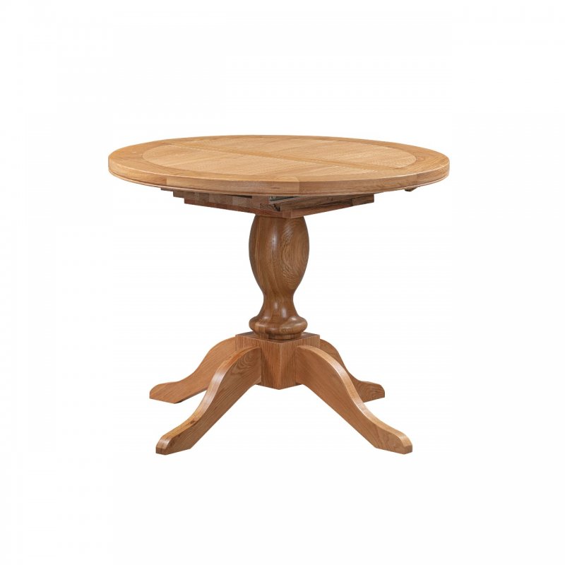 Papaya Chagford Oak 100cm Round Extending Dining Table
