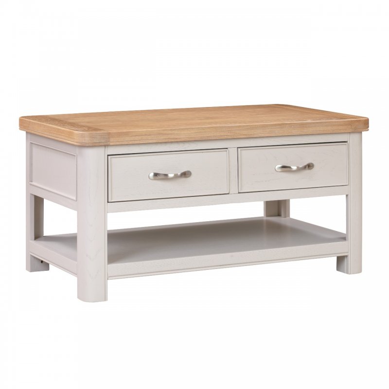 Papaya Chagford Painted Coffee Table with 2 Drawers