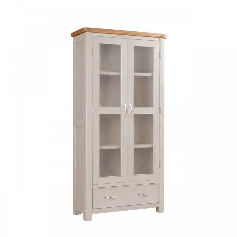 Papaya Chagford Painted Display Cabinet with Glass Doors