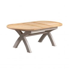 Chagford Painted 180cm Oval Cross Leg Extending Dining Table Chagford Painted 180cm Oval Cross Leg Extending Dining Table