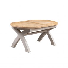 Chagford Painted 180cm Oval Cross Leg Extending Dining Table Chagford Painted 180cm Oval Cross Leg Extending Dining Table