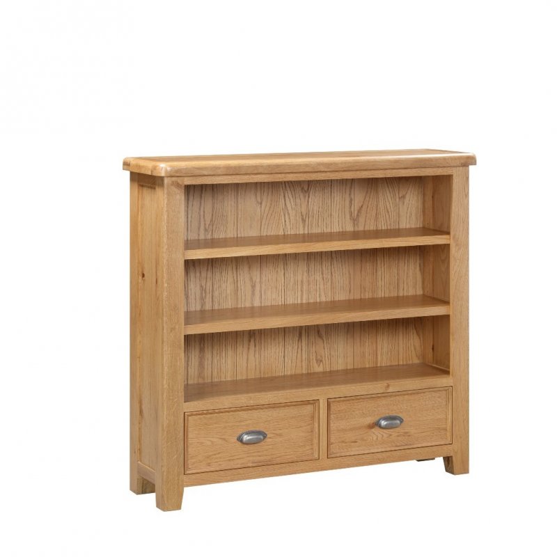 Papaya Kenton Oak Low Bookcase