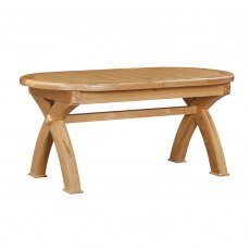 Kenton Oak Oval Cross Leg Extending Dining Table Kenton Oak Oval Cross Leg Extending Dining Table