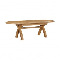 Kenton Oak Oval Cross Leg Extending Dining Table Kenton Oak Oval Cross Leg Extending Dining Table