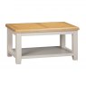 Papaya Kenton Painted Coffee Table with Shelf