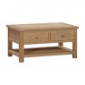 Papaya Farringdon Oak Coffee Table with 2 Drawers