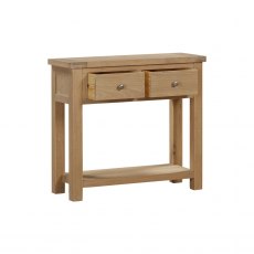 Farringdon Oak Console Table with 2 Drawers