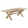 Papaya Farringdon Oak Cross Leg Extending Dining Table