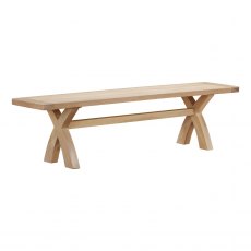 Farringdon Oak Cross Leg Bench Farringdon Oak Cross Leg Bench