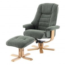 Sardinia Swivel Recliner & Stool
