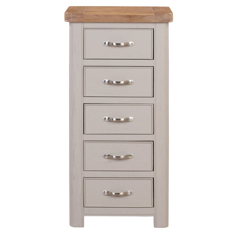 Papaya Chagford Painted 5 Drawer Tall Chest