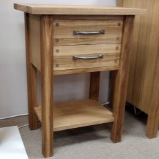 Laura Ashley Milton Oak 2 Drawer Side Table