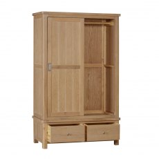 Farringdon Oak Double Wardrobe