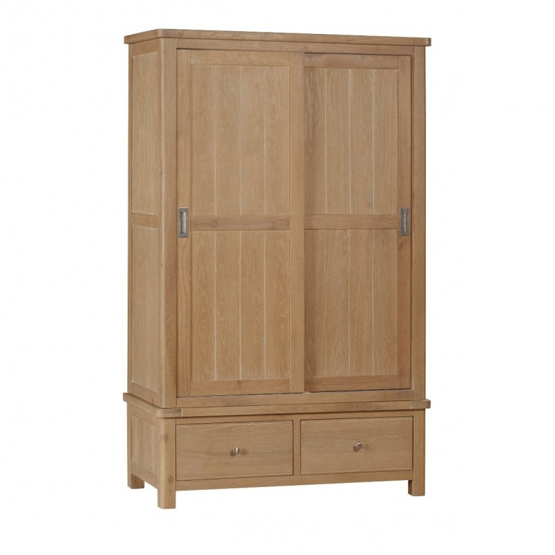 Papaya Farringdon Oak Double Wardrobe