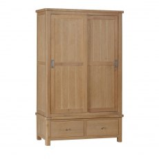 Farringdon Oak Double Wardrobe