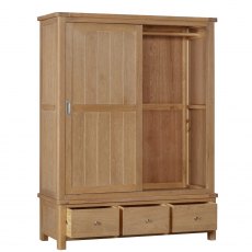 Farringdon Oak Large Wardrobe