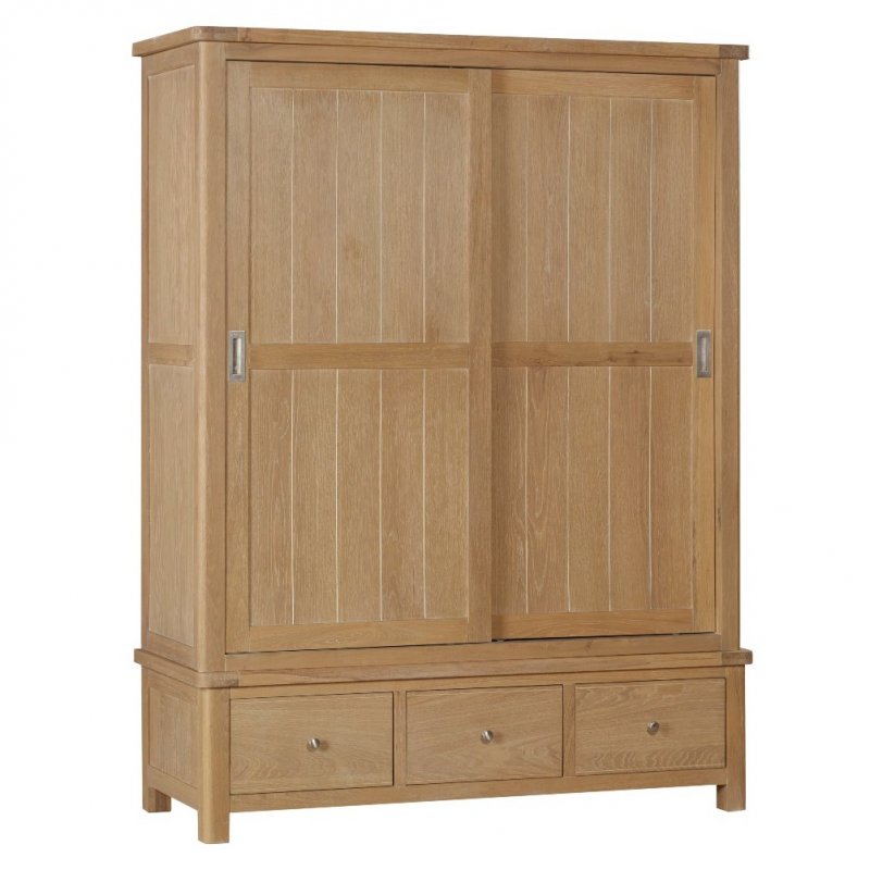 Papaya Farringdon Oak Large Wardrobe