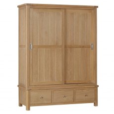 Farringdon Oak Large Wardrobe